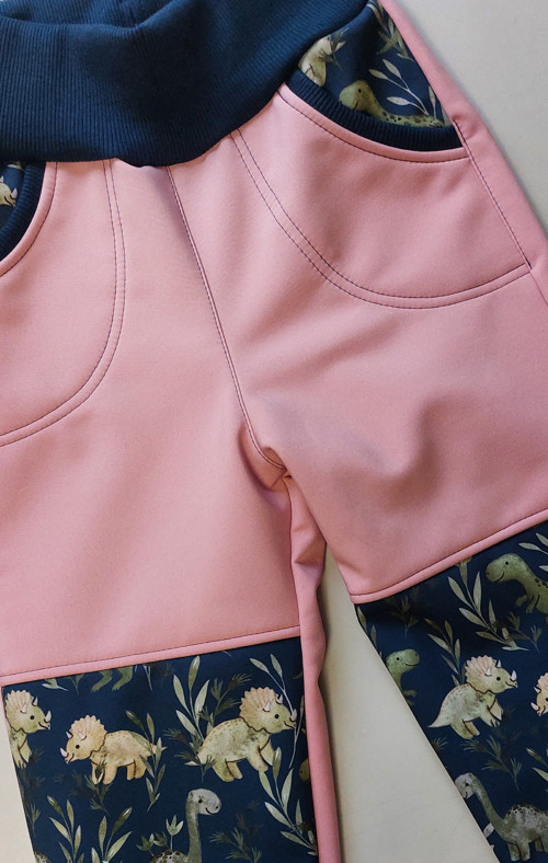 Kalhoty softshell,Dino a růžová v.92 — foto 2