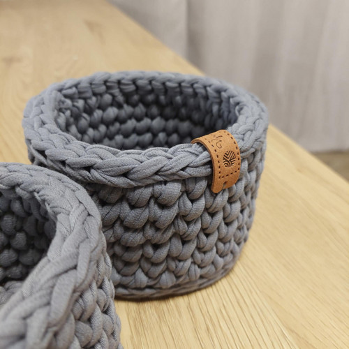 Háčkované košíky set 2 ks — foto 2