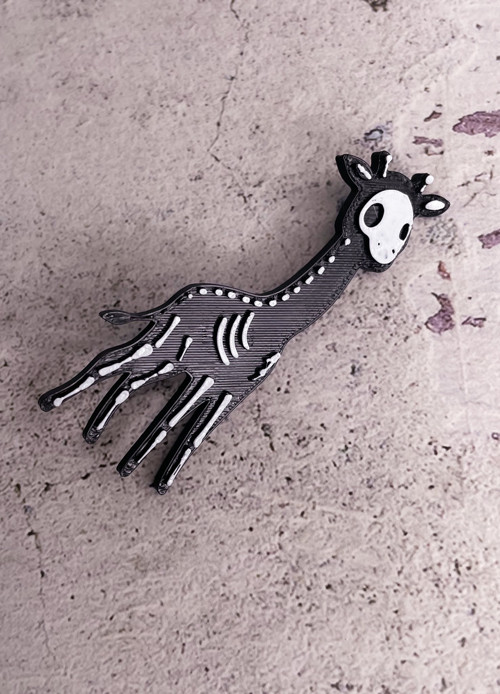 Odznáček pin skeleton Žirafa — foto 3