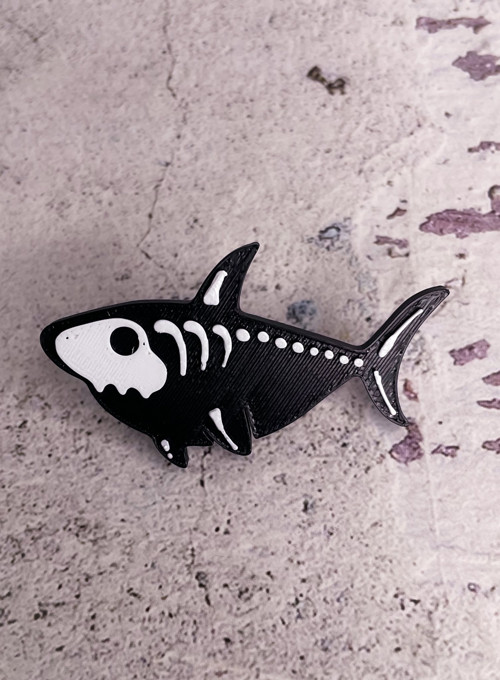 Odznáček pin skeleton Žralok — foto 3