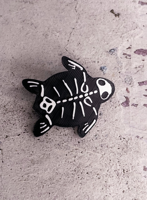 Odznáček pin skeleton Želva — foto 3