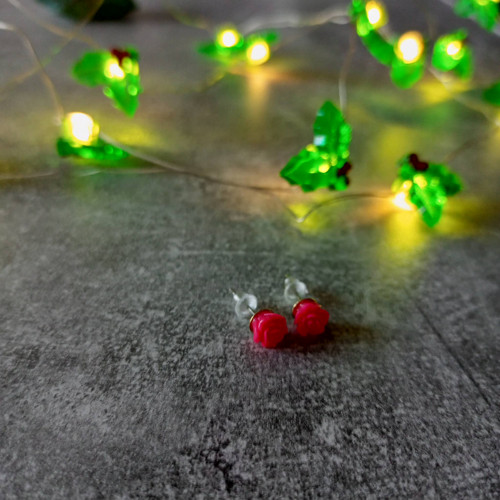 Náušnice mini růžičky — foto 3