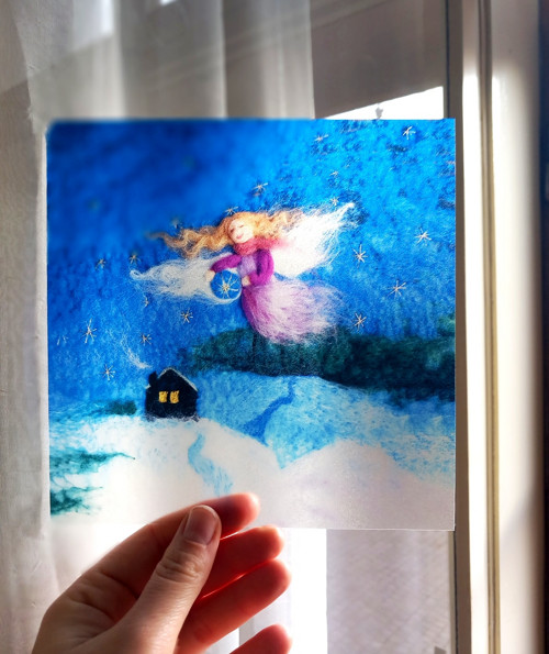 "Anděl a hvězdy" Light Tale - rámeček+průsvit — foto 5