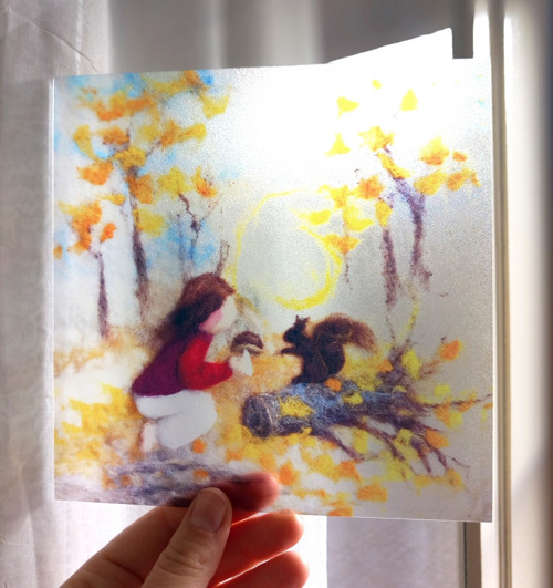 "Setkání v listí" Light Tale - rámeček+průsvit — foto 3