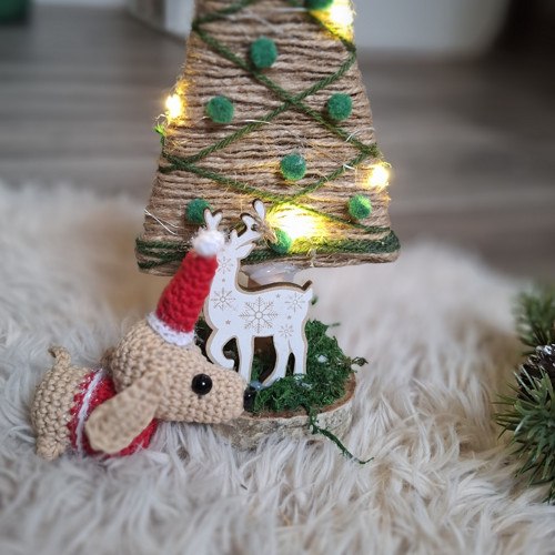 Přívěsek s vánočním jezevčíkem — foto 3