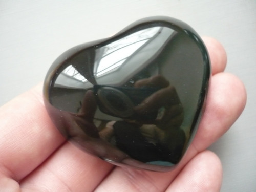 Srdce - obsidián duhový 53 mm, č.1f — foto 2