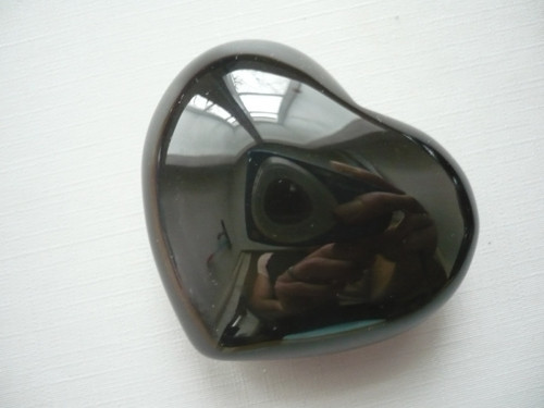 Srdce - obsidián duhový 53 mm, č.1f — foto 4