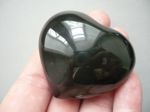 Srdce - obsidián duhový 53 mm, č.1f — foto 3