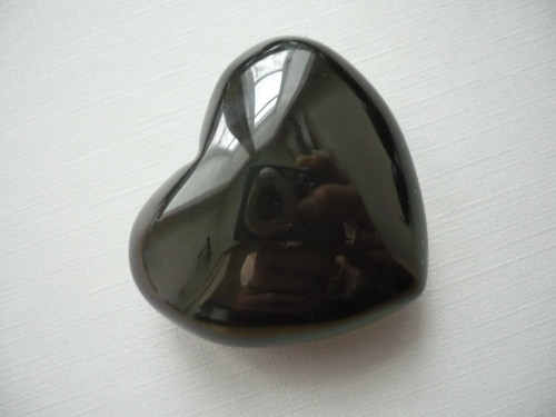 Srdce - obsidián duhový 44 mm, č.7f — foto 2
