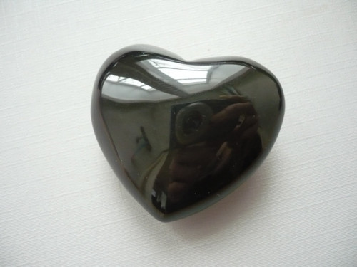 Srdce - obsidián duhový 44 mm, č.7f — foto 3