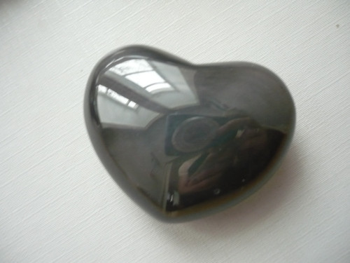 Srdce - obsidián duhový 44 mm, č.12f — foto 3
