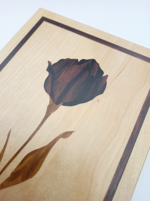 Intarzovaný obraz - Tulipán — foto 4