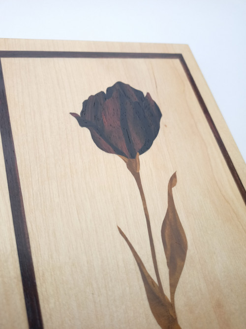 Intarzovaný obraz - Tulipán — foto 2