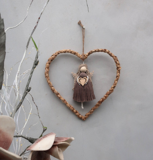 Srdíčko s macramé andělkou — foto 2
