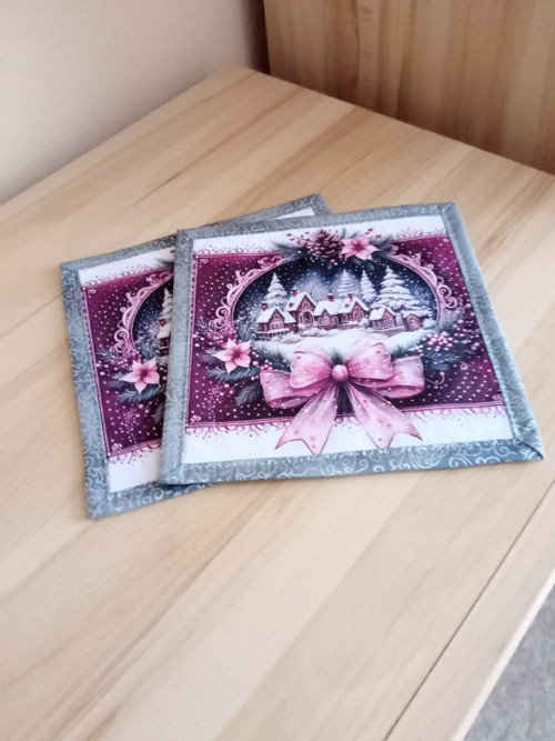 Vánoční prostírání- starorůžové — foto 2