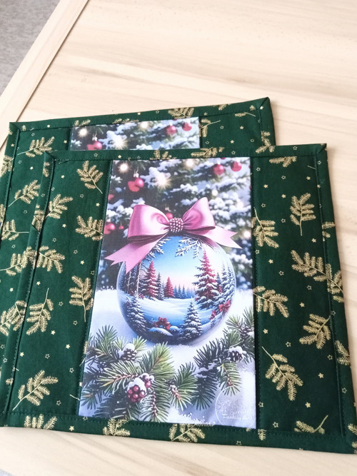 Vánoční prostírání do zelena pro dva — foto 2