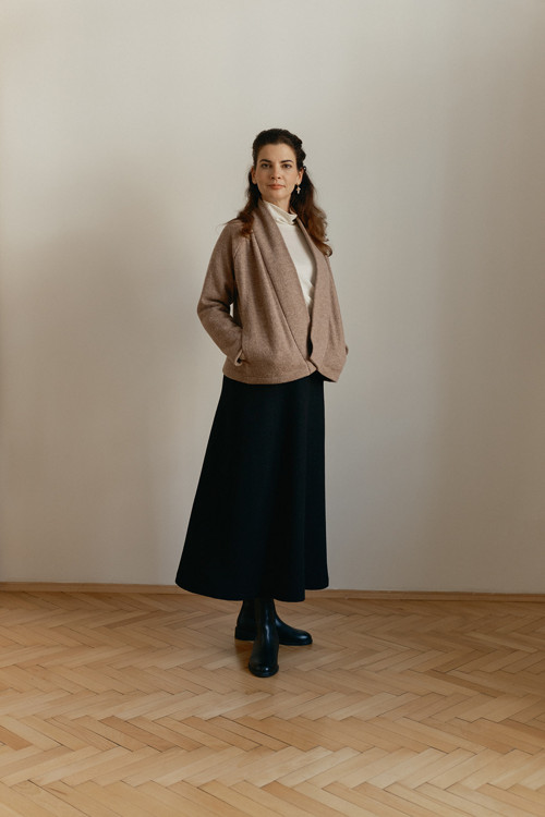 Merino kabátek LANA/béžový — foto 6