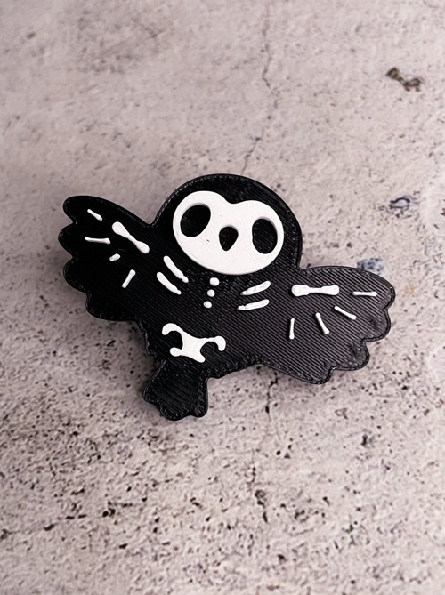 Odznáček pin skeleton Sovička — foto 2