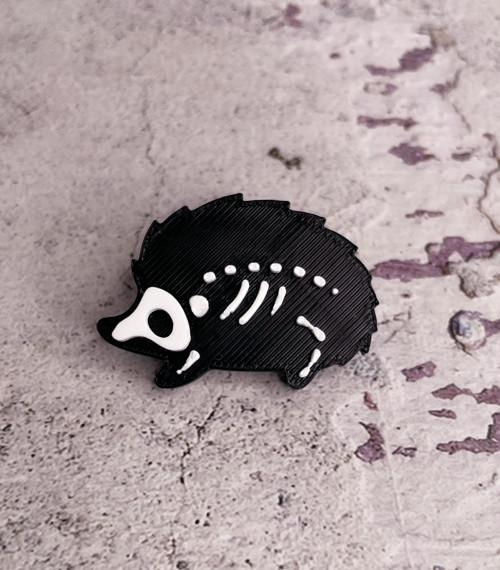 Odznáček pin skeleton Ježeček — foto 2