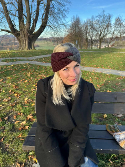 Podzimně/zimní čelenka — foto 2