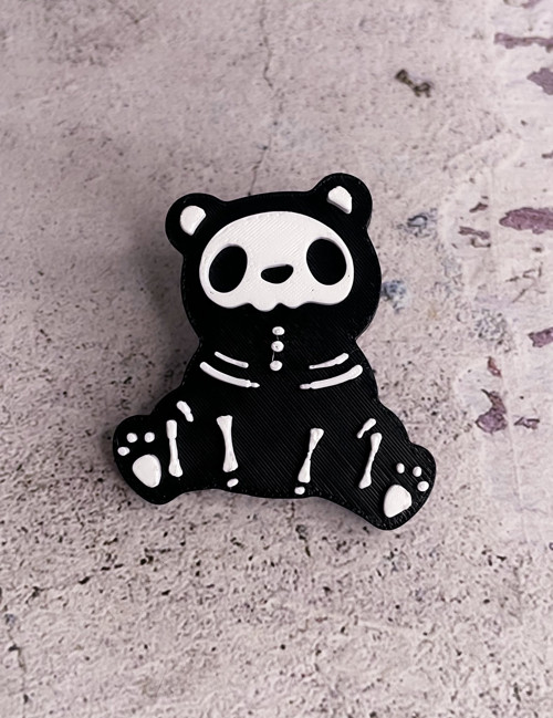 Odznáček pin skeleton Medvídek — foto 2