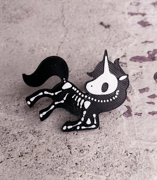 Odznáček pin skeleton Jednorožec 2 — foto 2