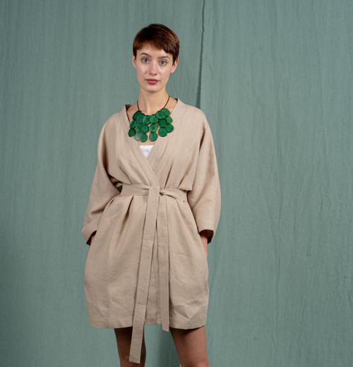 Lněné Kimono dlouhé — foto 3