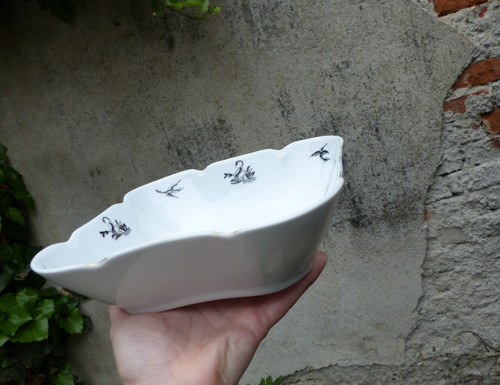 Noční plameňáci...porcelánová mísa, Československo — foto 2