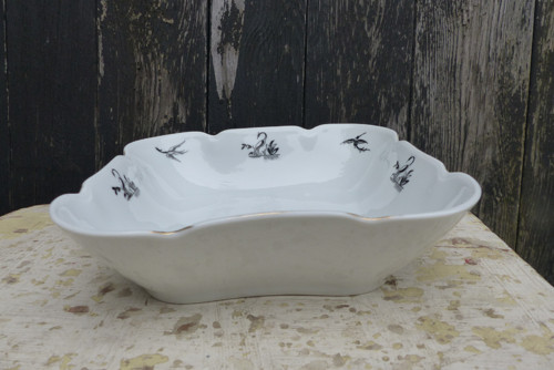 Noční plameňáci...porcelánová mísa, Československo — foto 3
