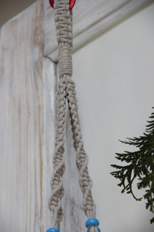 Macramé závěs na květináč — foto 3