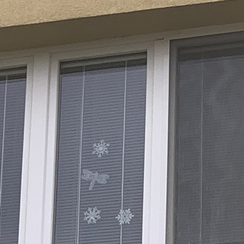 Statická ozdoba na okno "Vločka velká 2 bílá" — foto 2