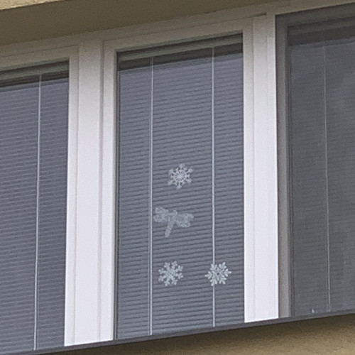 Statická ozdoba na okno "Vločka malá 1B" — foto 3