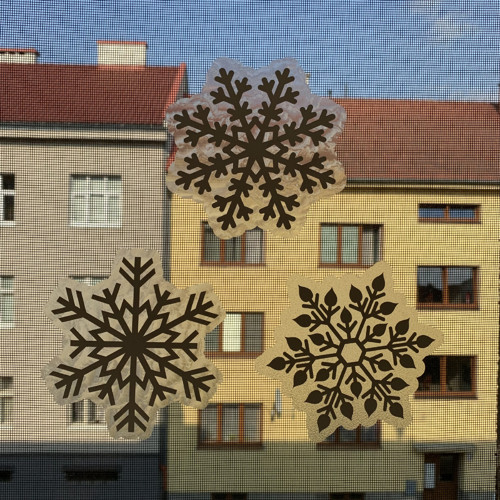 Statická ozdoba na okno "Vločka malá 1B" — foto 2
