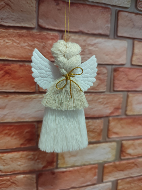 Macrame Andělka bílá — foto 2