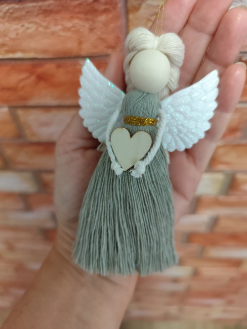 Macrame Andělka zelená — foto 3
