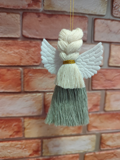 Macrame Andělka zelená — foto 2