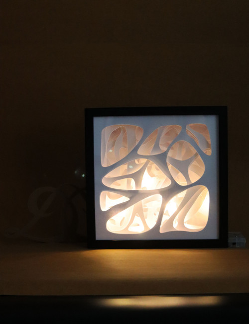 Papierový box_Abstrakt_2 s LED — foto 2