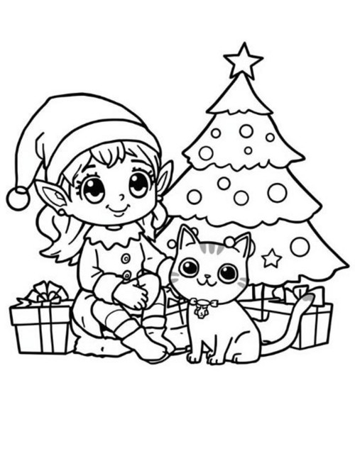 PDF 50 vánočních elfů - omalovánky OM002 — foto 2