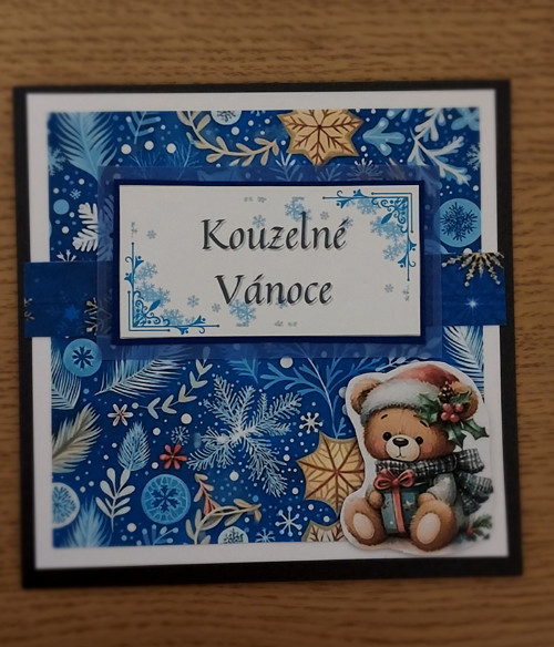 Vánoční přáníčko s medvídkem — foto 2
