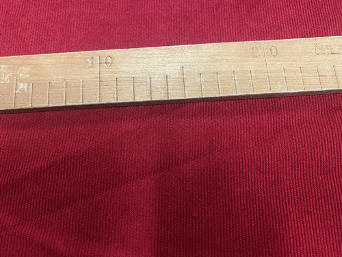 Manšestr s elastanem červený - šíře 140cm — foto 2