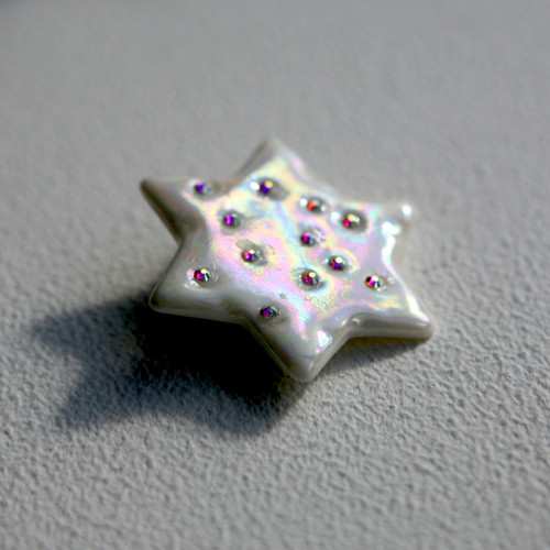 Malá hvězda (porcelánová brož) — foto 3