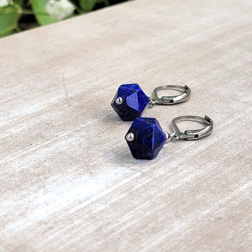 Náušnice - Lapis lazuli 1 — foto 3