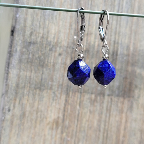 Náušnice - Lapis lazuli 1 — foto 2