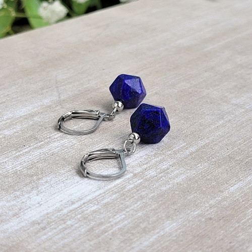 Náušnice - Lapis lazuli 1 — foto 4