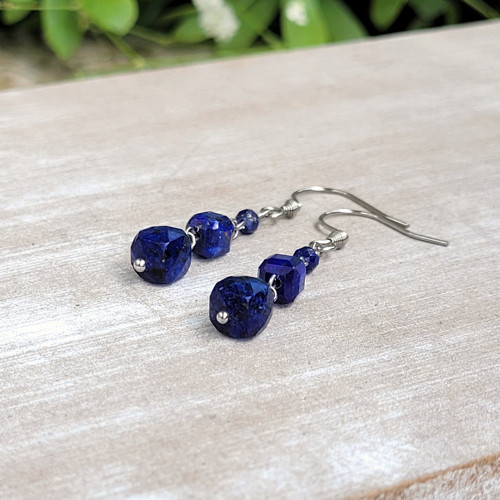 Náušnice - Lapis lazuli 2 — foto 4