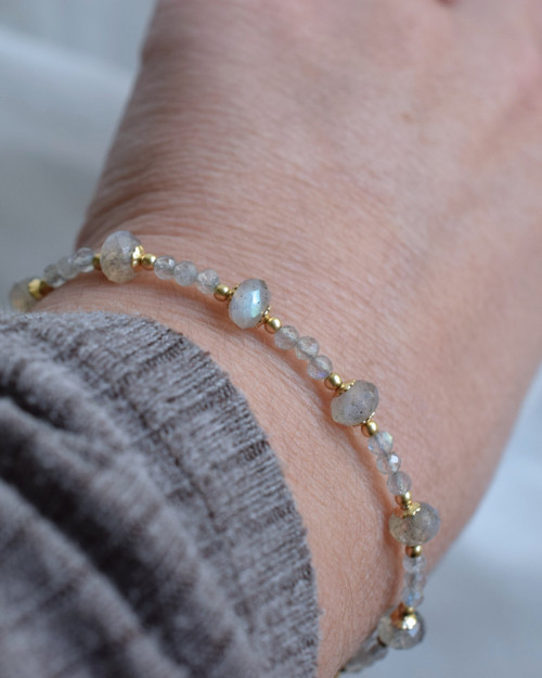 Labradoritový náramek gold filled — foto 6