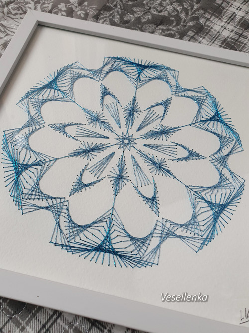 Obraz Mandala bílomodrá něha — foto 3