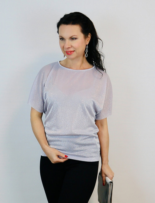 Dámská halenka stříbrná — foto 2