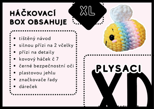 XL HÁČKOBOX - 2 včelky, sada na tvoření — foto 3
