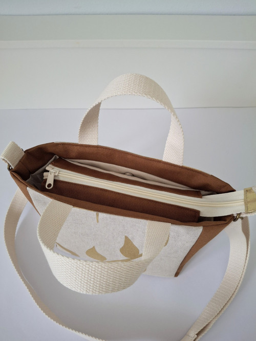 Mini tote bag V karamel — foto 4